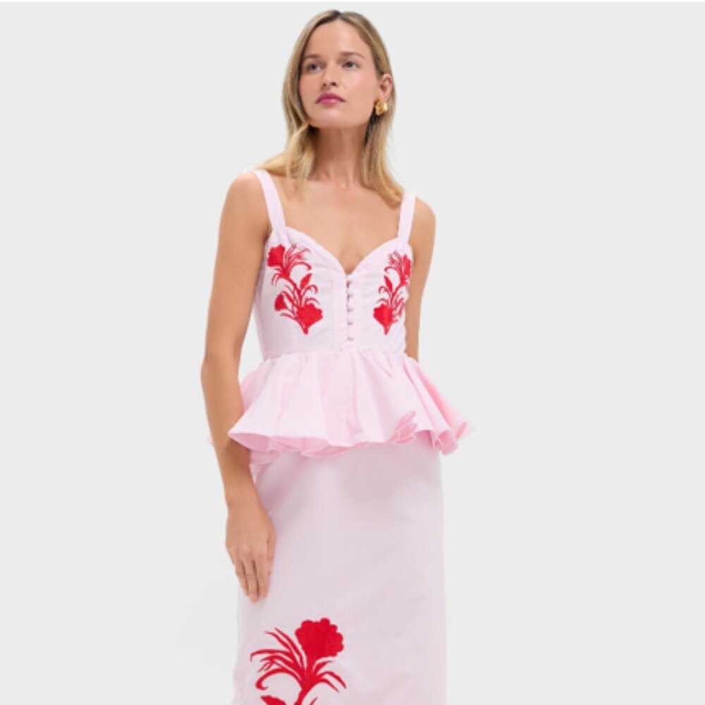 Fanm Mon Pink and Red Noemine Dress